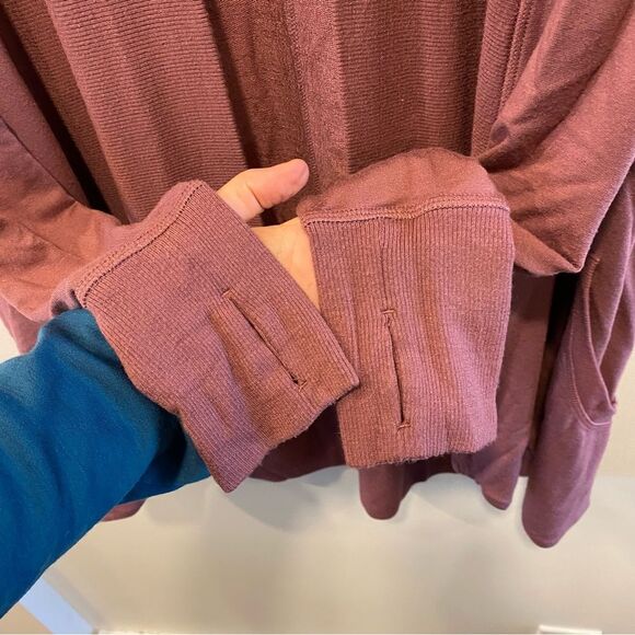 Athleta Pranyama restore wrap cardigan women’s large tawny rose pockets nirvana - Picture 7 of 16